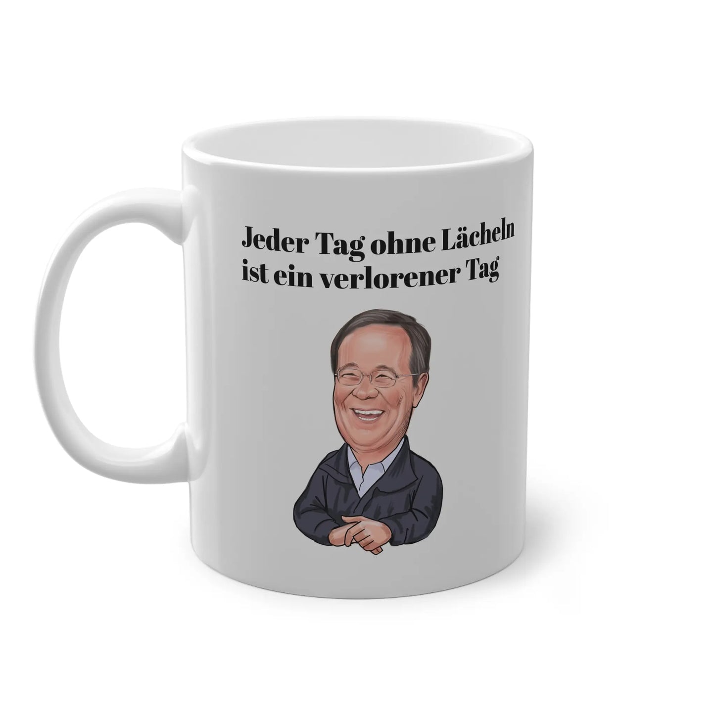 weiße Laschet Meme Tasse
