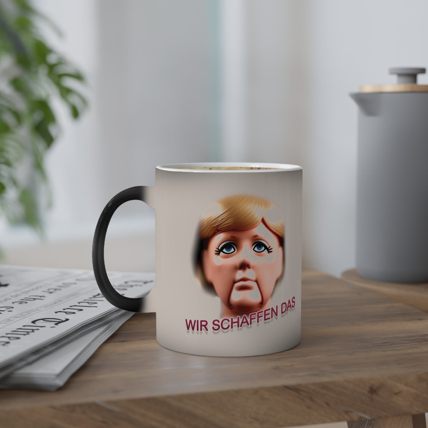 Angela Merkel 'Wir schaffen das' Magische Farbwechsel-Tasse