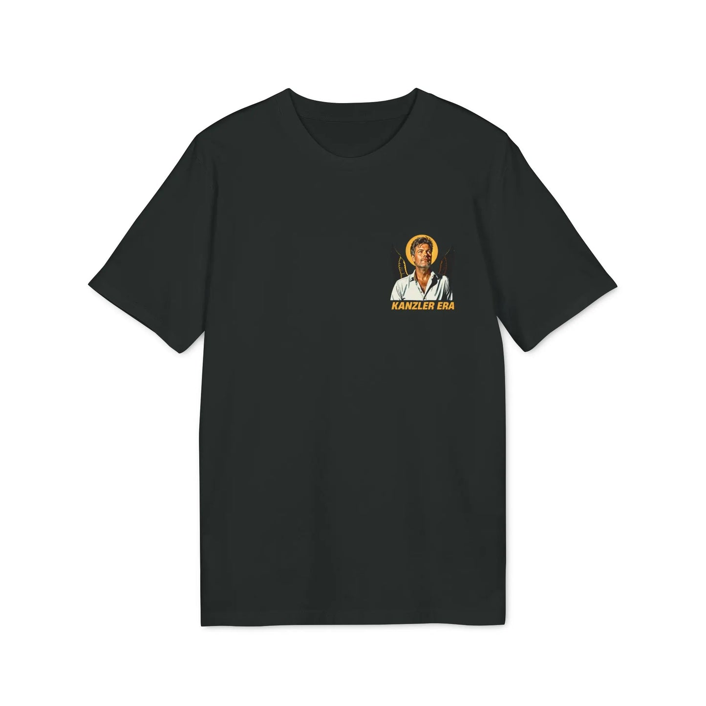 schwarzes Shirt mit Kanzler Era als Erkennungszeichen für Team Robert